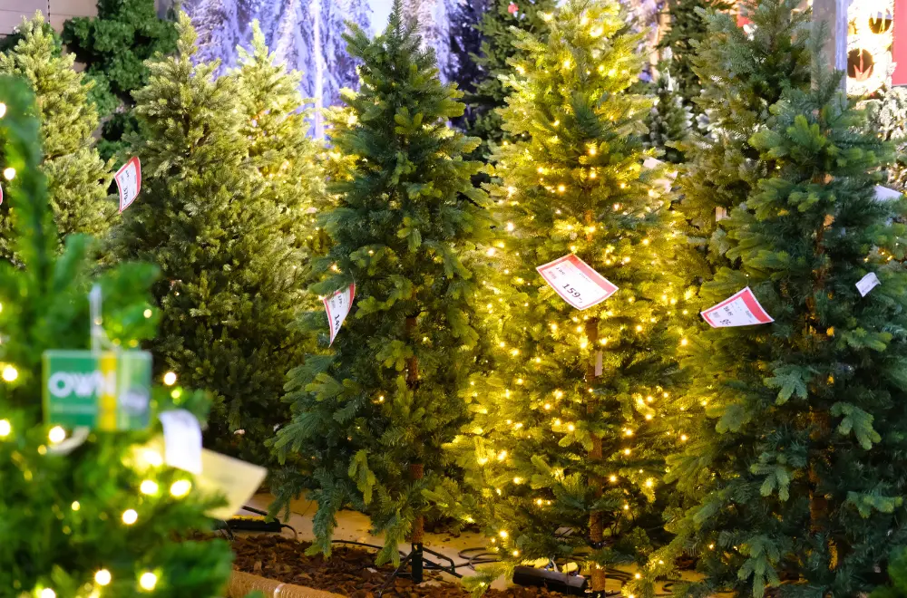 Nét echt: kunstkerstbomen