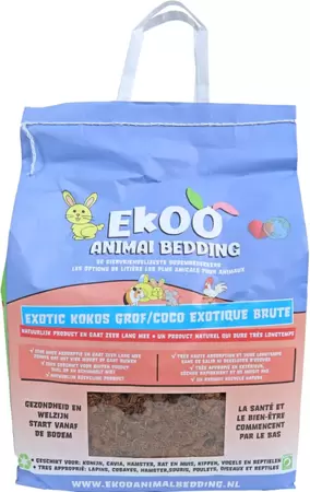 Ekoo Animalbedding exotic kokos grof 25l