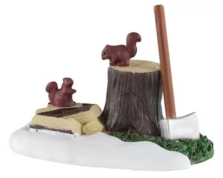 Axe and logs