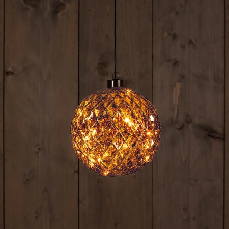 GLAS BAL ANTIEK GOUD 15CM / 15L