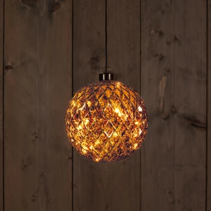 GLAS BAL ANTIEK GOUD 15CM / 15L