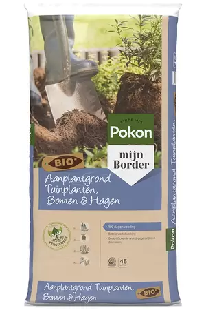 Bio Aanplantgrond Tuinplanten, Bomen & Hagen 45L Pokon