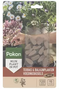 Bio Terras & Balkon Planten Voedingskegels 15 stuks Pokon