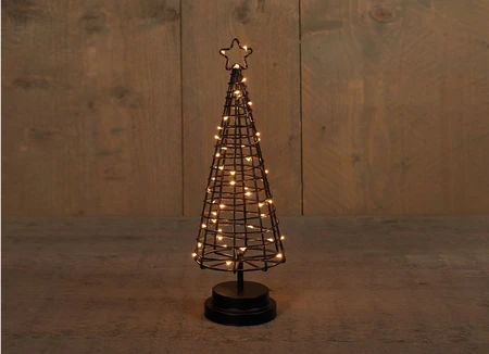 BOOM 36CM 3D ZWART / KOPERDRAAD 45LED
