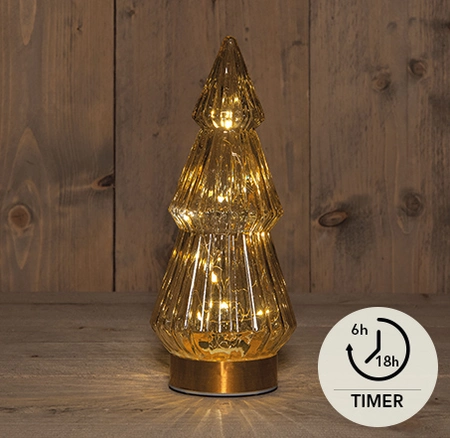 GLAZEN BOOM AMBER 10X23,5CM