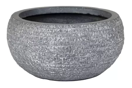 M-Collections Utah Bloempot Bowl Bullet ⌀56cm h28cm Grijs