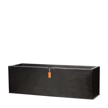 Capi Lux Bloembak Rechthoek Laag 88x28x28cm Zwart