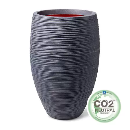 Capi Nature Rib Vaas Deluxe ⌀40cm h60cm Grijs