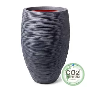 Capi Nature Rib Vaas Deluxe ⌀40cm h60cm Grijs