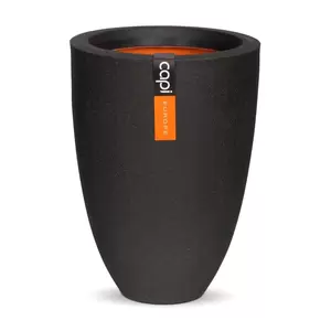 Capi Urban Smooth Bloempot Rond ⌀26cm h36cm Zwart - afbeelding 2
