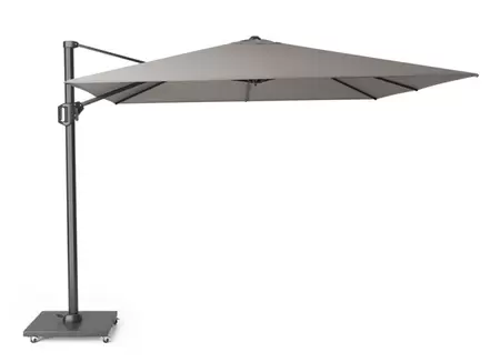 Challenger T¹ 300x300cm premium Manhattan Zweefparasol Platinum - afbeelding 1