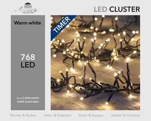 Clusterverlichting 768l/l4.5m Led warm wit - afbeelding 3