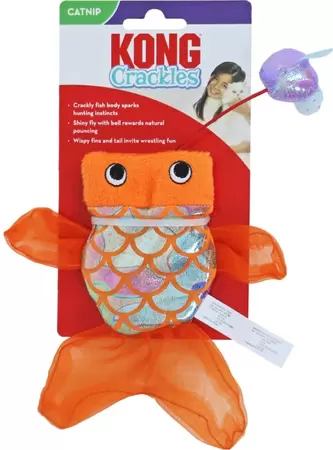 Kong kat Crackles, gulpz vis oranje