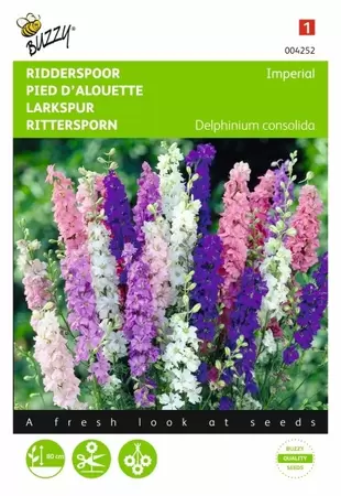 Delphinium, Ridderspoor gemengd Buzzy Seeds - afbeelding 1