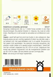 Delphinium, Ridderspoor gemengd Oranjeband - afbeelding 2