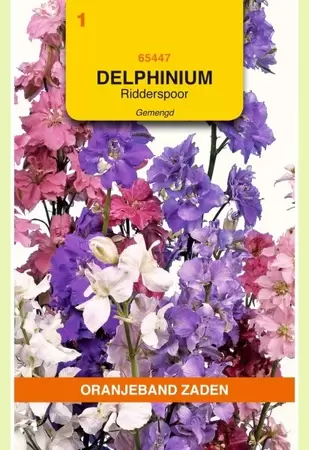 Delphinium, Ridderspoor gemengd Oranjeband - afbeelding 1
