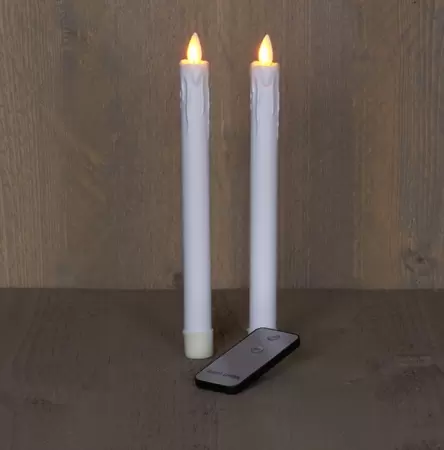 Dinerkaars met h25cm s2 wit op batterijen