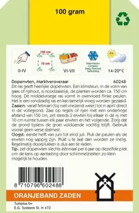 Doperwten Marktveroveraar, 100g Oranjeband - afbeelding 2