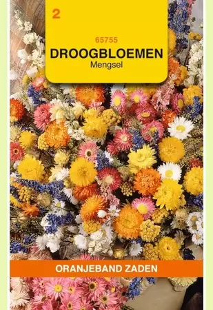 Droogbloemen mengsel Oranjeband - afbeelding 1