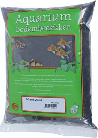 Aquarium grind Edelsplit zwart 1-2mm, zak a 8 kg