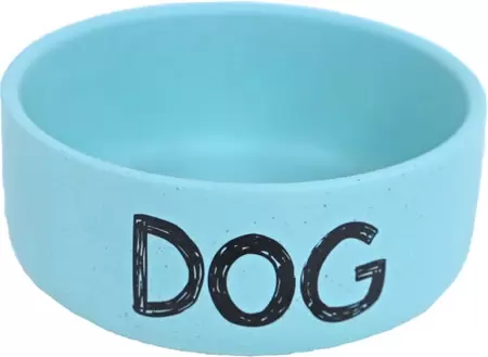 Boon eetbak steen DOG mat mintblauw, 12 cm