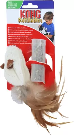 Kong kat Refillables catnip, feather mouse