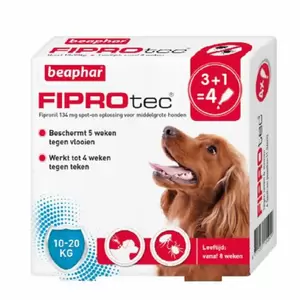 Fiprotec hond 10-20kg 4 pipetten