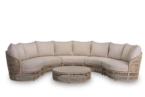 Florian loungeset 6-delig Sandy beach - Sintered stone