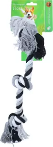 Floss-toy zwart/wit 3-knoop