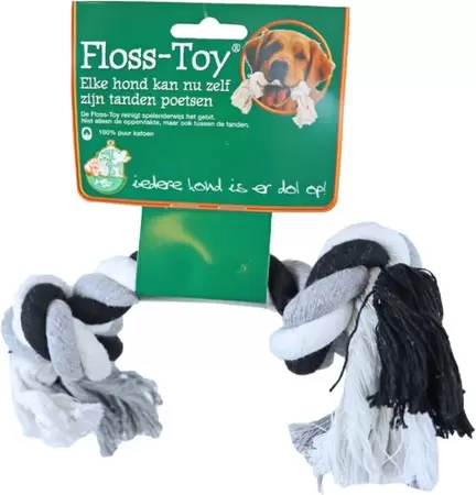 Floss-toy zwart/wit middel