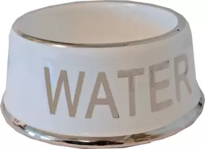 Hondeneetbak WATER wit/zilver. 18 cm