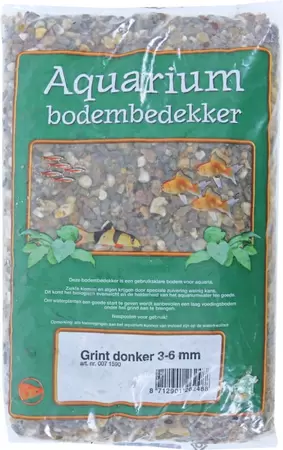 Aquarium grind donker 3-6mm, zak a 2,5 kg