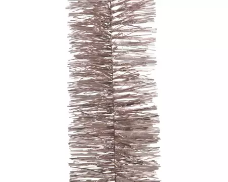 Slinger guirlande lametta glans 270cm Poederroze
