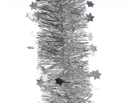 Guirlande Lametta Ster Glans zilver 270 cm