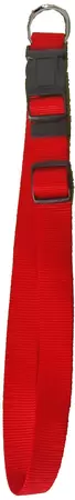 Nylon halsband verstelbaar 25 mm, 55-70 cm, rood.