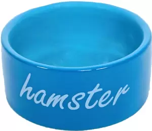 Hamster eetbak steen blauw 6cm