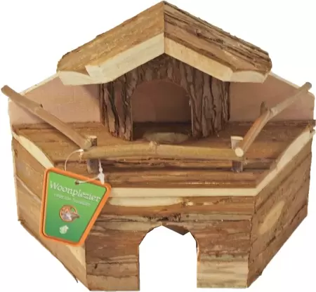 Hamsterhuis 2 etages natural 22 cm