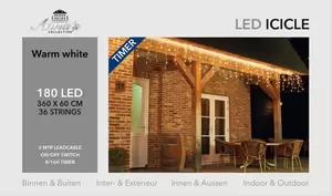 Ijspegelverlichting 180l/l60b360cm Led warm wit