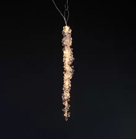 Ijspegel 30cm 10 lampjes Led warm wit  op batterijen