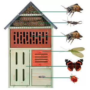 Insectenhotel XL met steen