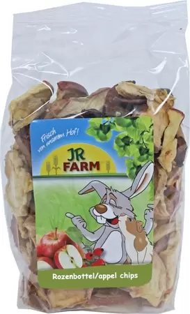 JR Farm rozenbottel/appel chips 125 gram