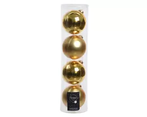 Kerstbal glas 4 stuks 100 mm Licht Goud