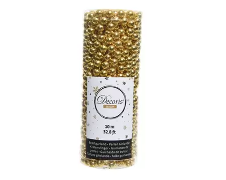 Kralenketting plastic 10m Licht Goud