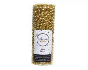 Kralenketting plastic 10m Licht Goud
