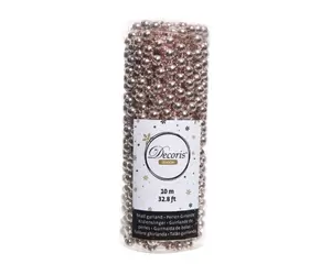 Kralenketting plastic 10m Poederroze