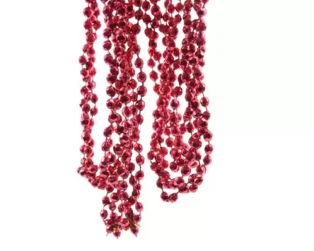 Kralenketting Plastic Diamant Framboos 270 cm