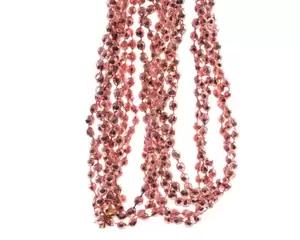 Kralenketting Plastic Diamant marmer roze 270 cm