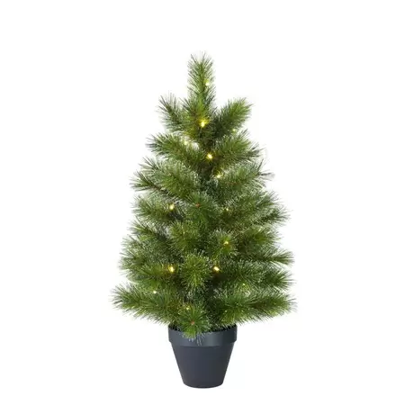 Kunstkerstboom verlicht Glendon 90cm groen 30 lampjes Black Box