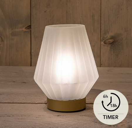 GLAZEN LAMP MAT WIT 12X17CM