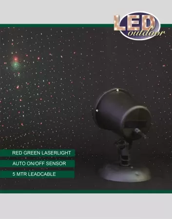 Laser lamp Rode/Groene puntjes Outdoor - afbeelding 1
